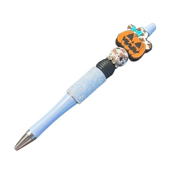 Pumpkin  beaded pen - Picture 1 of 2